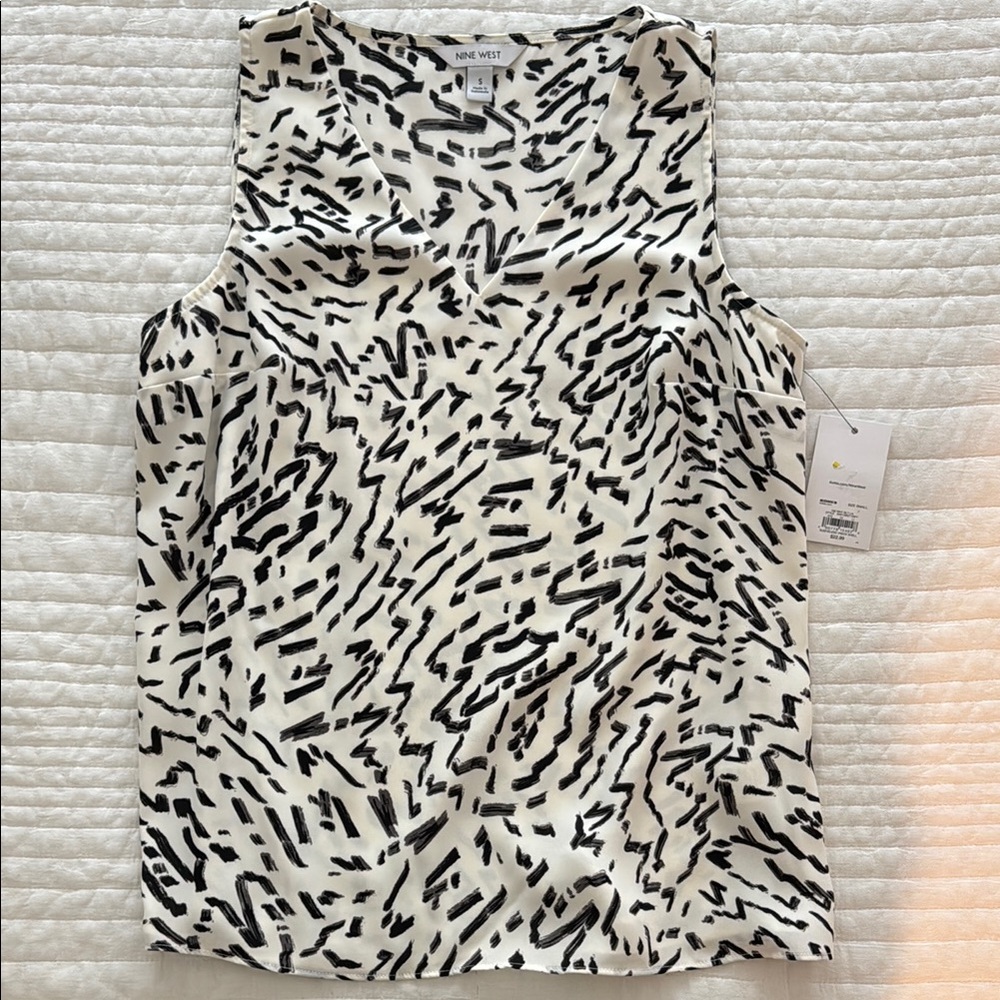 Nine West Black and White Women's Top